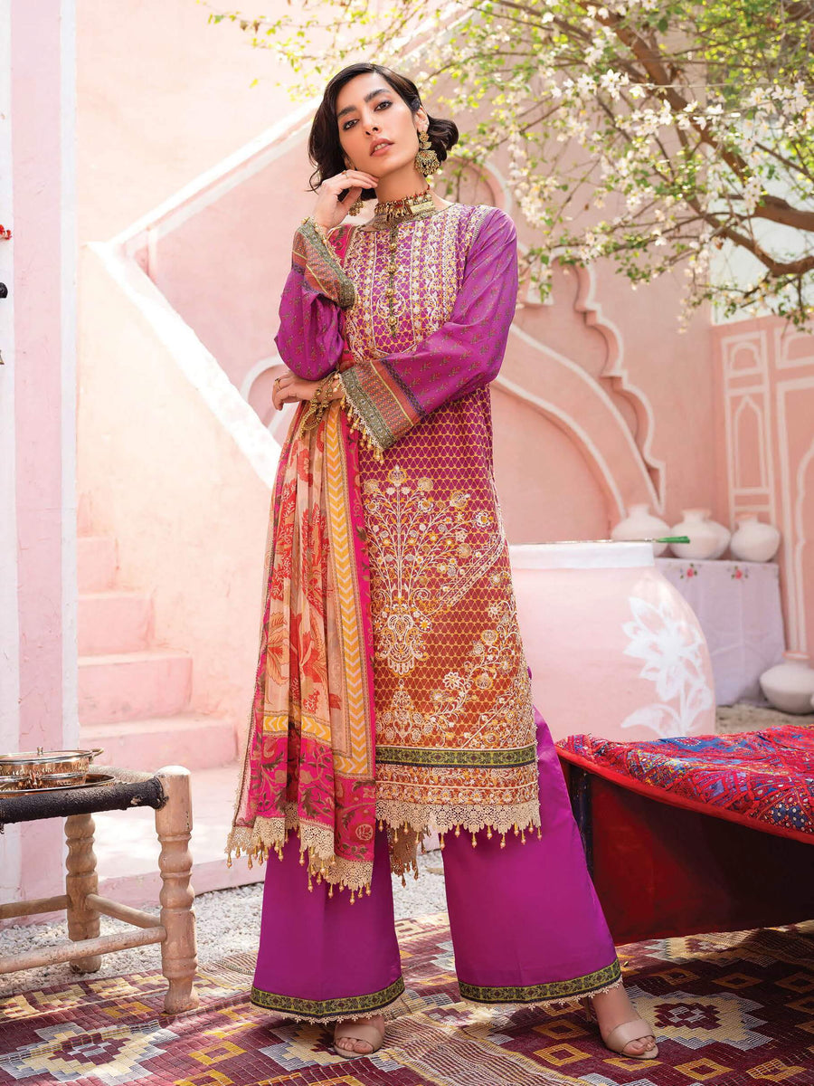 Rang Rasiya Florence Lawn Vol-02 Unstitched 3 Piece Suit Raga FL-07 - FaisalFabrics.pk