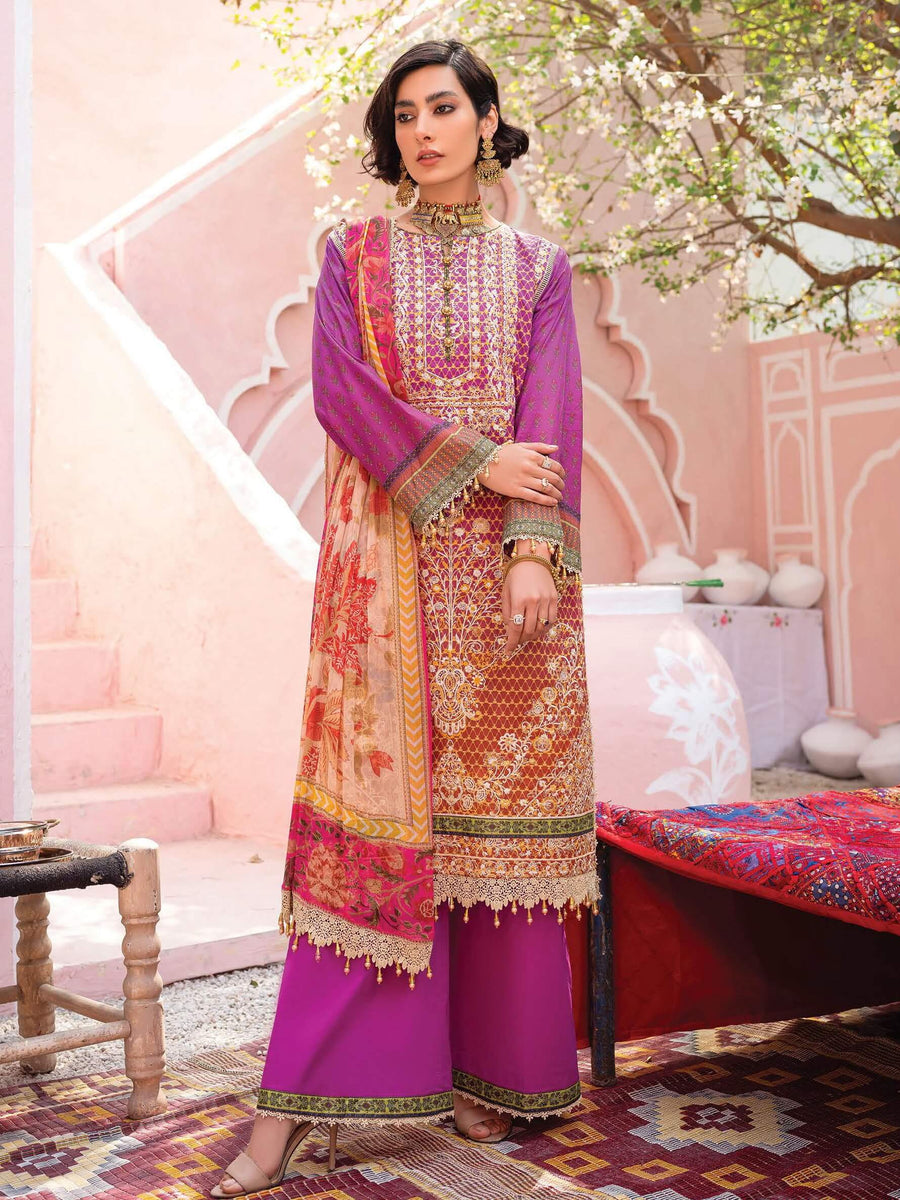 Rang Rasiya Florence Lawn Vol-02 Unstitched 3 Piece Suit Raga FL-07 - FaisalFabrics.pk