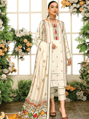 Al Kareem Bin Ismaeel Tarz Printed Cotrai Unstitched 3Pc Suit D-07