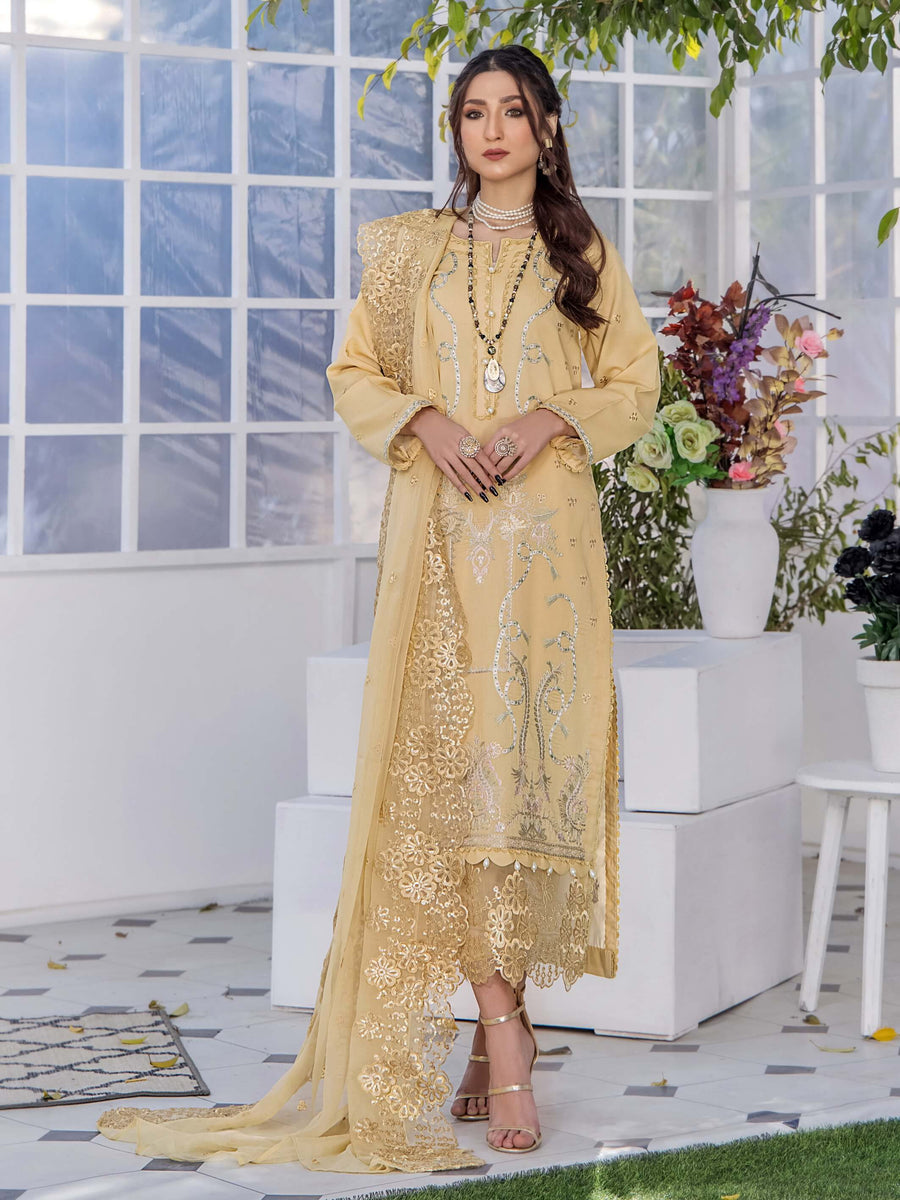 Afsoon by Humdum Embroidered Swiss Lawn Unstitched 3Piece Suit D-07