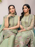 Azal Jaan-e-Adaa Luxury Chiffon Hand Embellished 3pc Suit D-07 Peridot - FaisalFabrics.pk