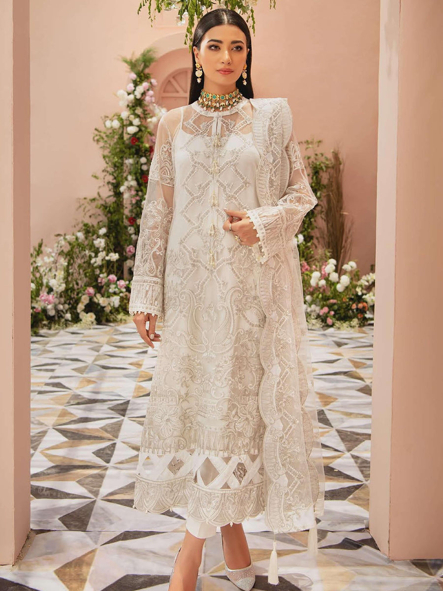 AIK Atelier Mystique Organza and Tulle Embroidered 3 Piece Suit Look-07 - FaisalFabrics.pk