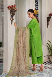 Noir by Humdum Unstitched Embroidered Slub Linen 3Pc Suit D-08