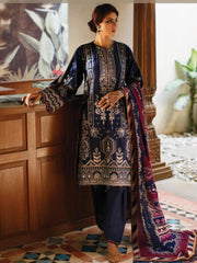 Baroque Fall Winter Embroidered Khaddar 3pc Unstitched Suit 08-CELLO - FaisalFabrics.pk