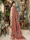 Al Kareem Shazmeen Fall Winter Cotail Printed 3pc Unstitched Suit D-08 - FaisalFabrics.pk