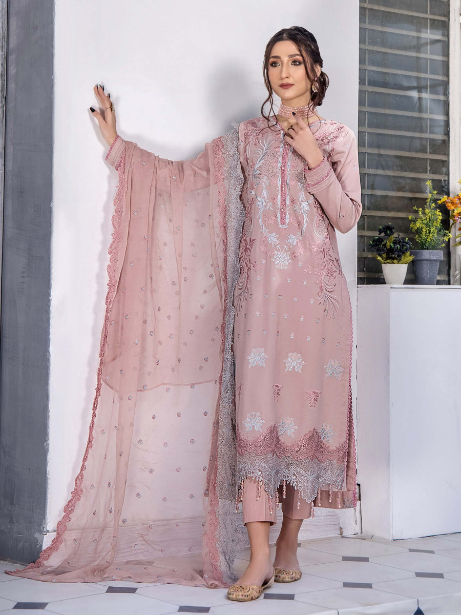 Afsoon by Humdum Embroidered Swiss Lawn Unstitched 3Piece Suit D-08