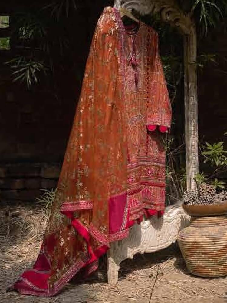 Afrozeh Hayyat Wedding Formals Embroidered 3Pc Suit D-09 Dar-e-Jaan - FaisalFabrics.pk