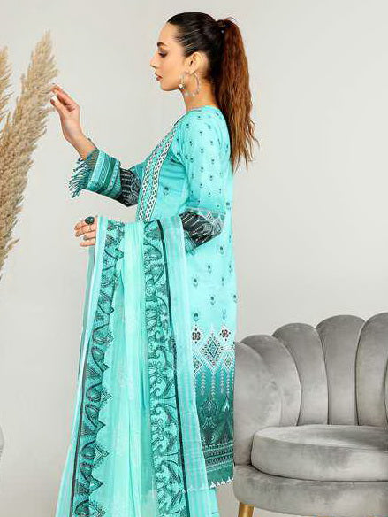 Harnour Vol-03 by Al-Kareem Fabrics Printed Lawn 3 Piece Suit D-08
