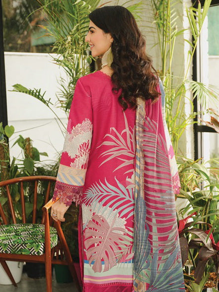 Rang Rasiya LifeStyle Embroidered Lawn Unstitched 3Pc Suit D-08 Ivy