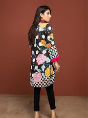 Labisa Silk di Kurti Unstitched Printed Silk 1Pc Shirt D-08