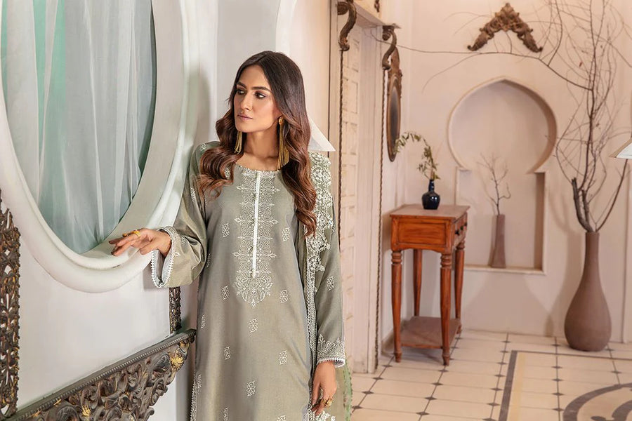 Zarish by Sanam Saeed Unstitched Embroidered Lawn 3Pc Suit D-08