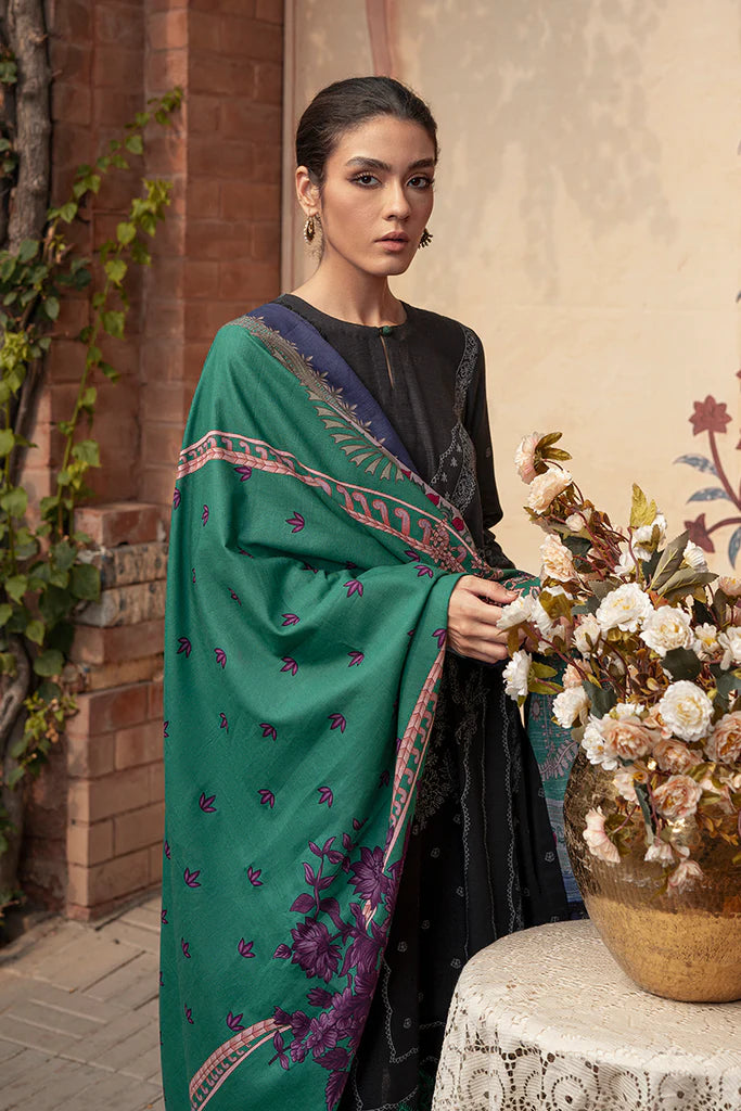 Cross Stitch Winter Edit Unstitched Khaddar 3Pc D-08 DUSKY SABLE