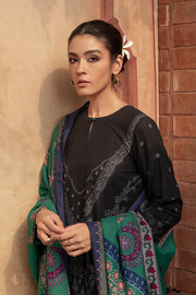 Cross Stitch Winter Edit Unstitched Khaddar 3Pc D-08 DUSKY SABLE