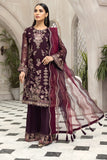 Alizeh Fashion Ik Dastaan Embroidered Chiffon 3Pc Suit D-08 PARIWASH