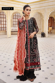 Xenia Formals Preesia Unstitched Chiffon 3Pc Suit D-08 SHAAM