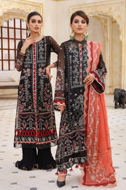 Xenia Formals Preesia Unstitched Chiffon 3Pc Suit D-08 SHAAM