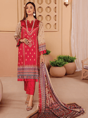 Al Kareem Bin Ismaeel Tarz Printed Cotrai Unstitched 3Pc Suit D-08