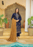 AKS by Humdum Unstitched Embroidered Woolen Peach 3Pc Suit D-08