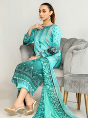 Harnour Vol-03 by Al-Kareem Fabrics Printed Lawn 3 Piece Suit D-08