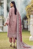 SERAN Blossoms Unstitched Embroidered Karandi 3Pc Suit D-09 Rose