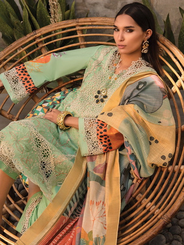 Rang Rasiya Florence Embroidered Lawn Unstitched 3Pc Suit D-09 Hazel