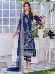 Afsoon by Humdum Embroidered Swiss Lawn Unstitched 3Piece Suit D-09