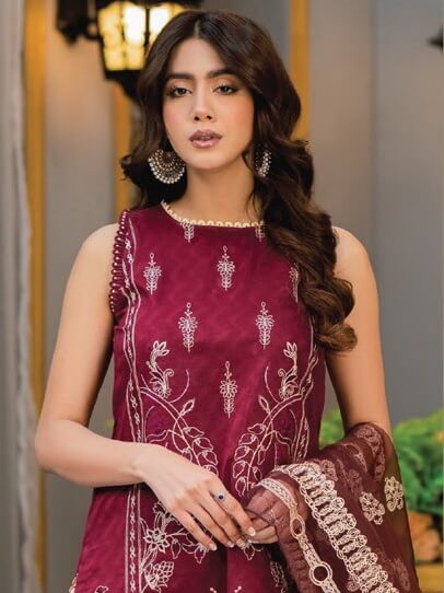 Arzoo by Humdum Unstitched Embroidered Lawn 3Piece Suit D-09