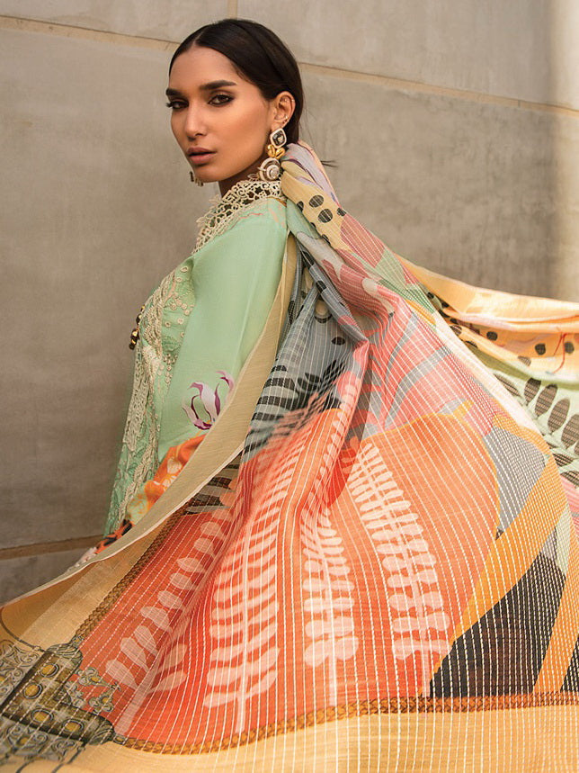 Rang Rasiya Florence Embroidered Lawn Unstitched 3Pc Suit D-09 Hazel