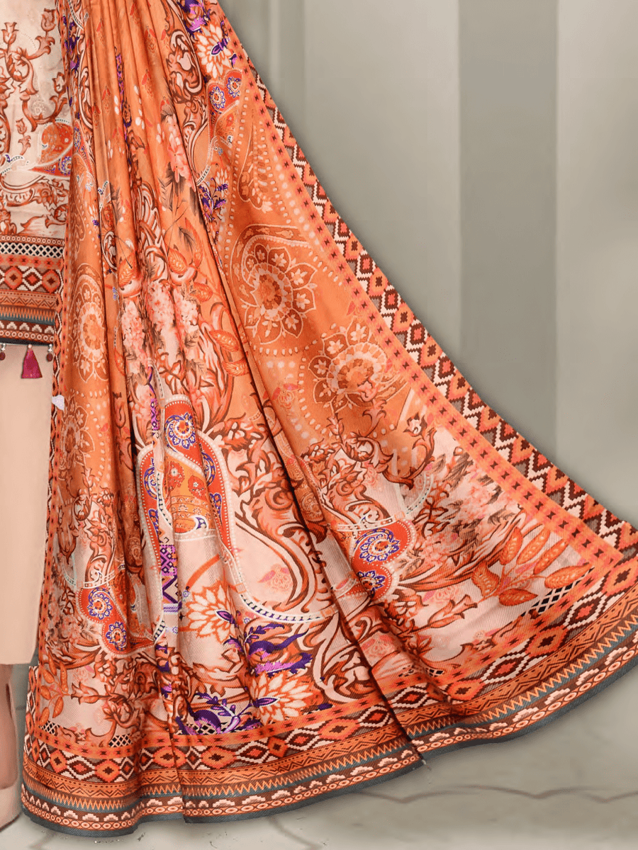 Rashk e Qamar by Riaz Center Unstitched Twilll Digital Linen 3Pc D-09