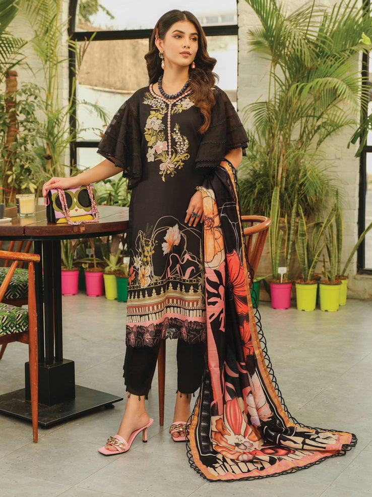 Rang Rasiya LifeStyle Embroidered Lawn Unstitched 3Pc Suit D-09 Sage