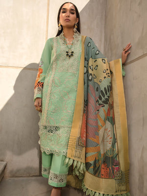 Rang Rasiya Florence Embroidered Lawn Unstitched 3Pc Suit D-09 Hazel