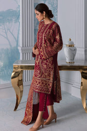 Jazmin Iris Luxury Formal Khaadi Net Unstitched 3PC Suit D-09 ALOHA - FaisalFabrics.pk