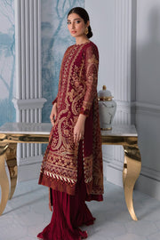 Jazmin Iris Luxury Formal Khaadi Net Unstitched 3PC Suit D-09 ALOHA - FaisalFabrics.pk