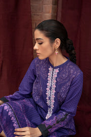 Cross Stitch Winter Edit Unstitched Khaddar 2Pc D-09 INDIGO GLAM