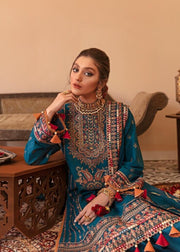 Afrozeh Gul Bahar Festive Eid Lawn Unstitched 3 PCS Suit D-09 Mah Mir - FaisalFabrics.pk