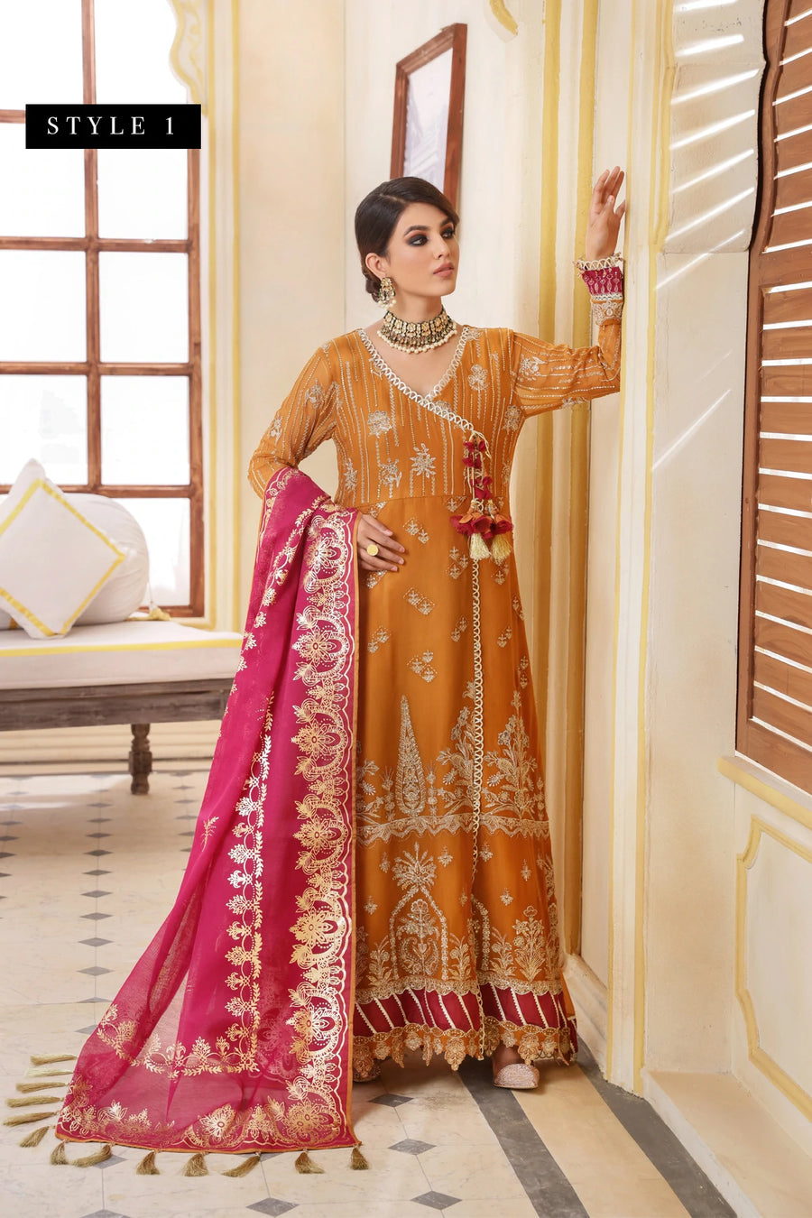 Xenia Formals Preesia Unstitched Chiffon 3Pc Suit D-09 SUKHAN