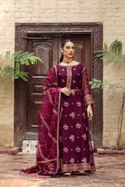 Alizeh Fashion Shahtaj Formal Wedding Embroidered 3PC Suit D-09 Singhaar - FaisalFabrics.pk