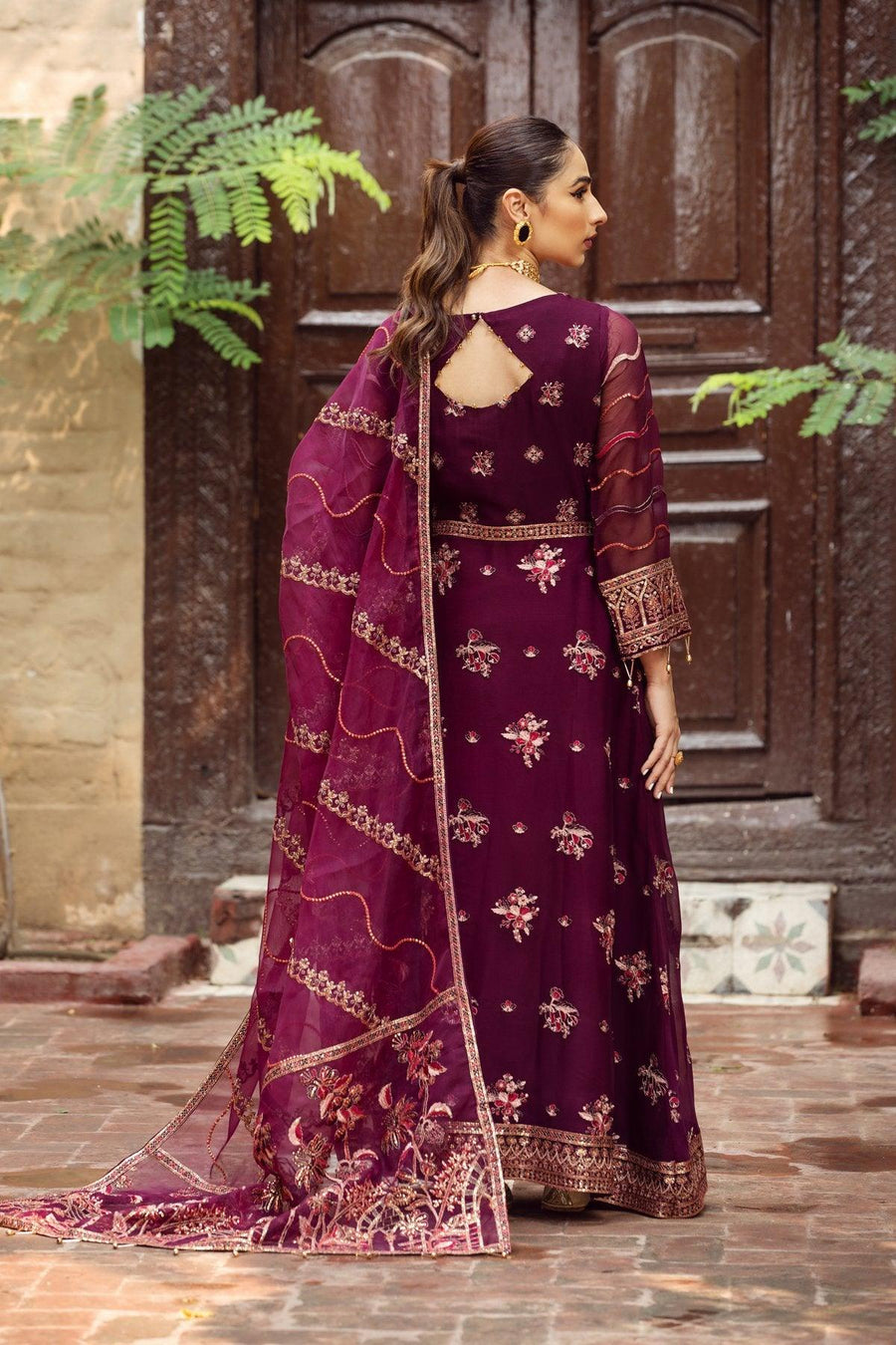 Alizeh Fashion Shahtaj Formal Wedding Embroidered 3PC Suit D-09 Singhaar - FaisalFabrics.pk