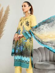 Harnour Vol-03 by Al-Kareem Fabrics Printed Lawn 3 Piece Suit D-09