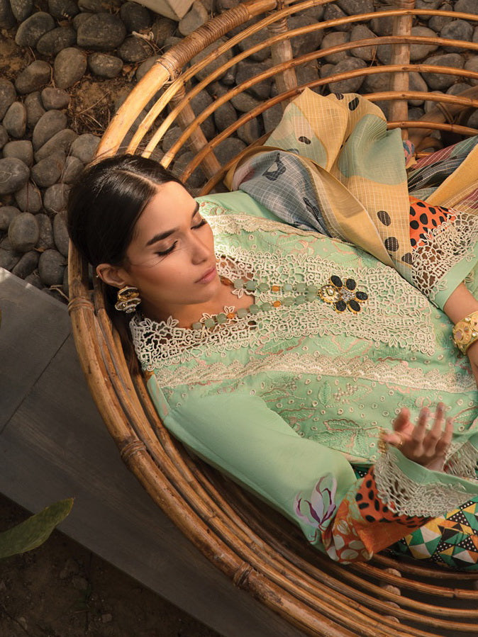 Rang Rasiya Florence Embroidered Lawn Unstitched 3Pc Suit D-09 Hazel