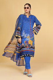Zareen Vol-02 Staple Digital Printed Unstitched 3Pc Suit D-09