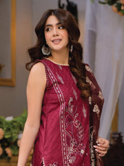 Arzoo by Humdum Unstitched Embroidered Lawn 3Piece Suit D-09