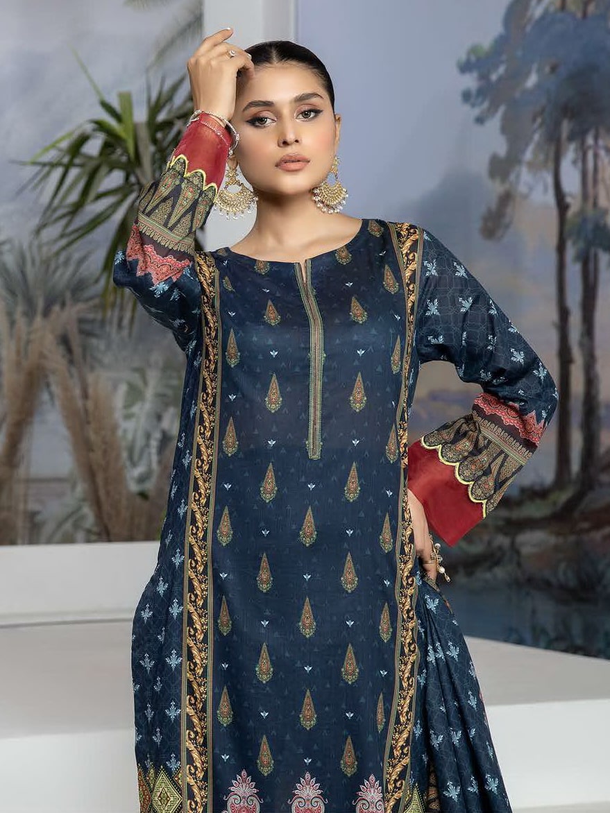 Zoha by Aymen Baloch Printed Lawn Unstitched 3 Piece Suit D-10