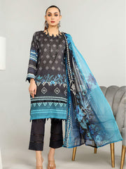 Harnour Vol-03 by Al-Kareem Fabrics Printed Lawn 3 Piece Suit D-10