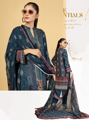 Zareen Vol-02 Staple Digital Printed Unstitched 3Pc Suit D-10