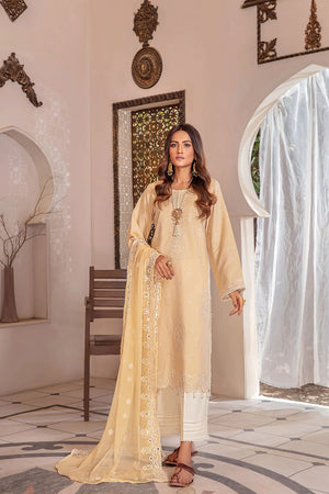 Zarish by Sanam Saeed Unstitched Embroidered Lawn 3Pc Suit D-10