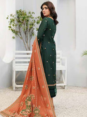 Uraan by Khaaka Unstitched Embroidered Jacquard Lawn 3Pc Suit D-10