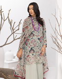 Puri Fabrics Flora Printed & Embroidered Swiss Lawn 3 Piece Suit D-10