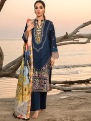 Rang Rasiya Florence Embroidered Lawn Unstitched 3Pc Suit D-10 Heather