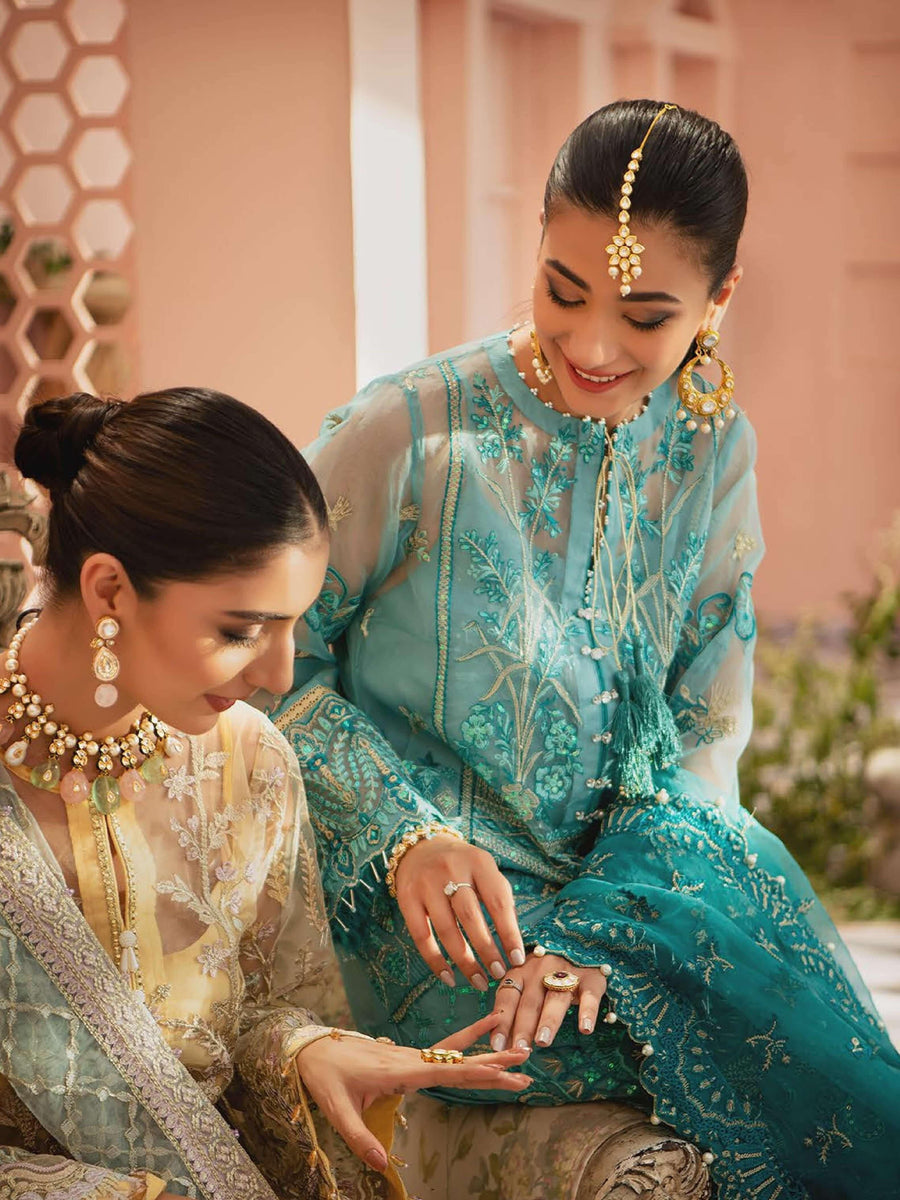 AIK Atelier Mystique Organza and Tulle Embroidered 3 Piece Suit Look-10 - FaisalFabrics.pk